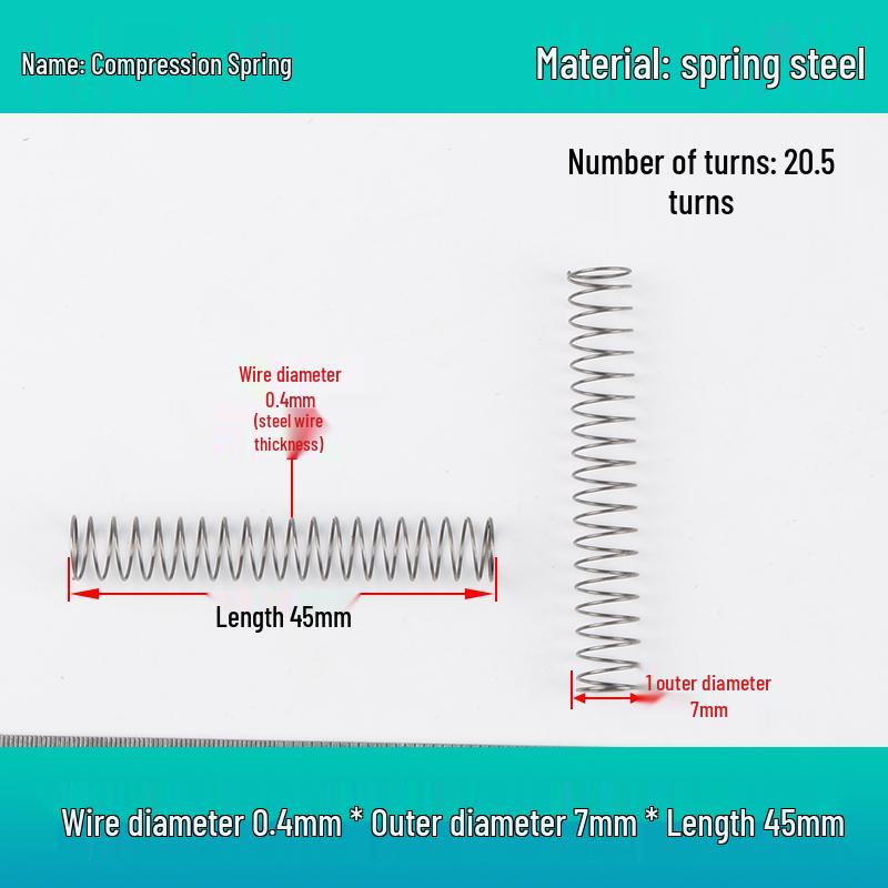 Small Mechanical Compression Spring: 0.4mm Wire, 2-8mm Outer Diameter