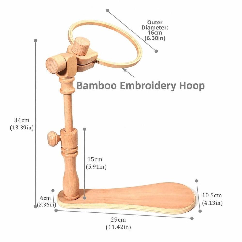 Adjustable Height Extender Embroidery Hoop Stand Cross Stitch Ring Frame For Needlework
