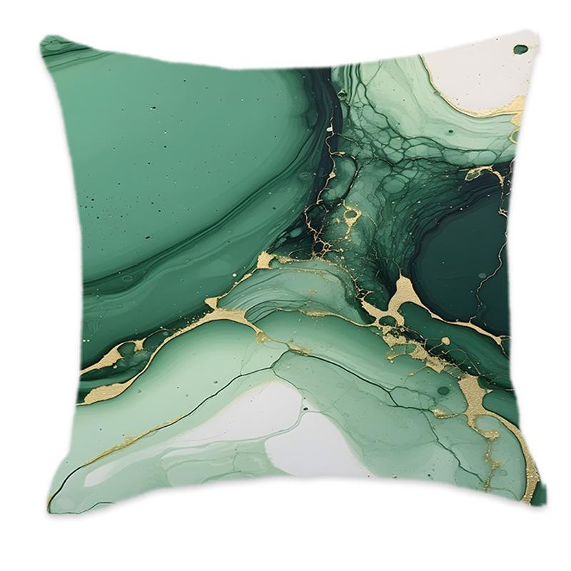New Green Marble Gilt Series Pillows, Comfortable and Soft, Car Home, Bedroom, Bedside Pillows, Cushions
