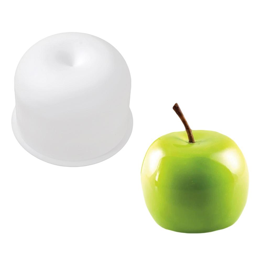 

1 Cavity Fruit Apple Silicone Cake Mold Apple Shape Heat Resistant French Pastry Mold Flexible Handmade Kitchen Bakeware белый