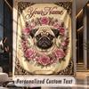 Mops (162) Tapiserie Personalizată cu Temă Nume Personalizat Text Tapiserie de Agățat pe Perete Decor Acasă Pânză de Fundal