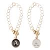 Name Letter Handle Charm Personalized Long Chain Round Pendant with Lobster Clasp Handle Chain for Cup Accessory