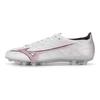 Mizuno Alpha Lace AG (Rubber Short Studs) Artificial Turf Shock Absorbing Non-Slip Wear-Resistant Soccer Shoes Unisex Soccer Shoes White P1GA236109