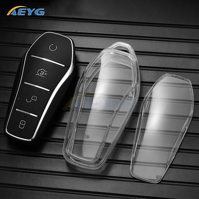 Tpu Car Key Case Cover Shell Fob For Byd Tang Ev600 Han Ev Yuan Atto 3 Song Plus Pro Max Dmi Qin Key Chain Accessories