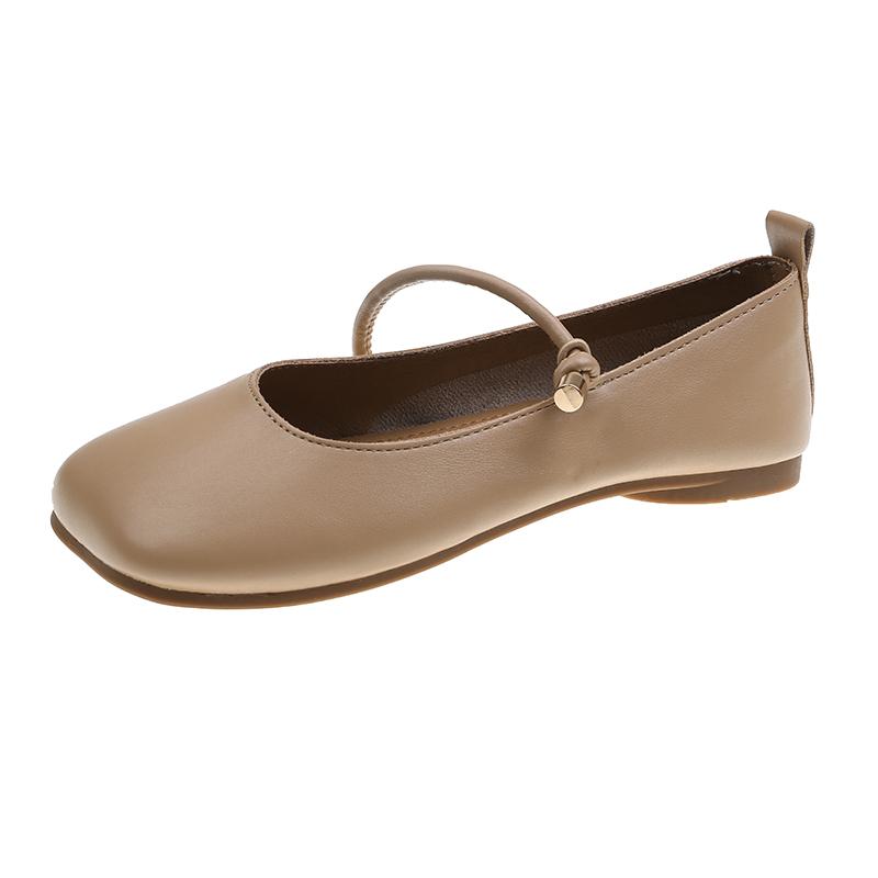 Fashion Ladies Shoes On Sale 2025 Stylish Black Leather Flat Shoes for Women Comfortable and Versatile Single Shoes for Everyday Wear