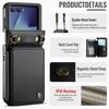 Samsung Galaxy ZFlip7/6/5 Leder Handyhülle mit Umhängeband und Kartenhalter
