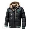 New Winter Fake Two-piece Cotton Jacket Couple Clothes Fashion Couple Warm Bread Jacket Loose Fake Two-piece
