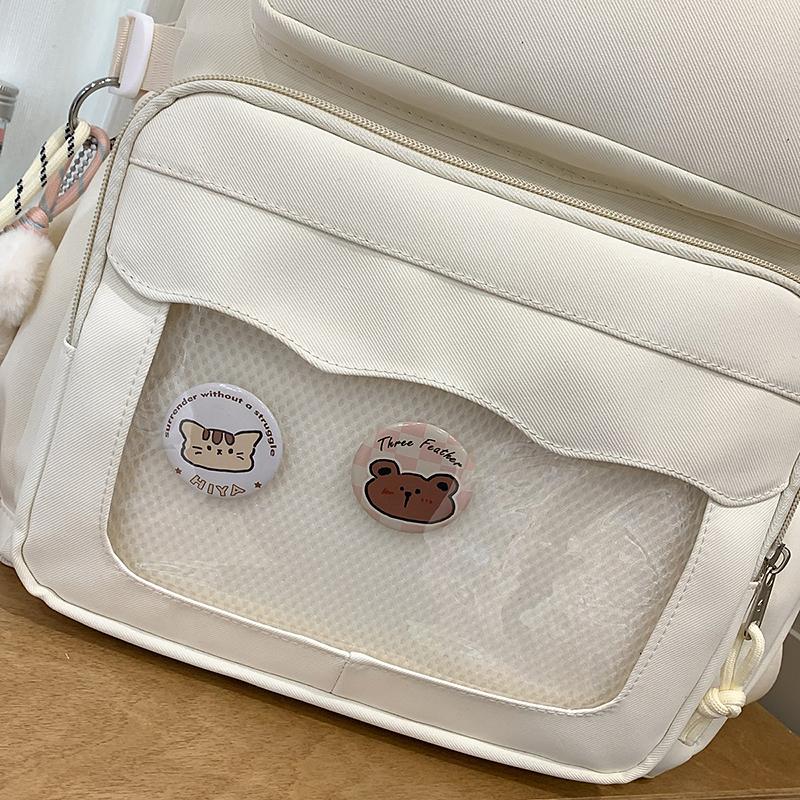 Color Block Student Schoolbag Women's Large Capacity Backpack Computer Bag