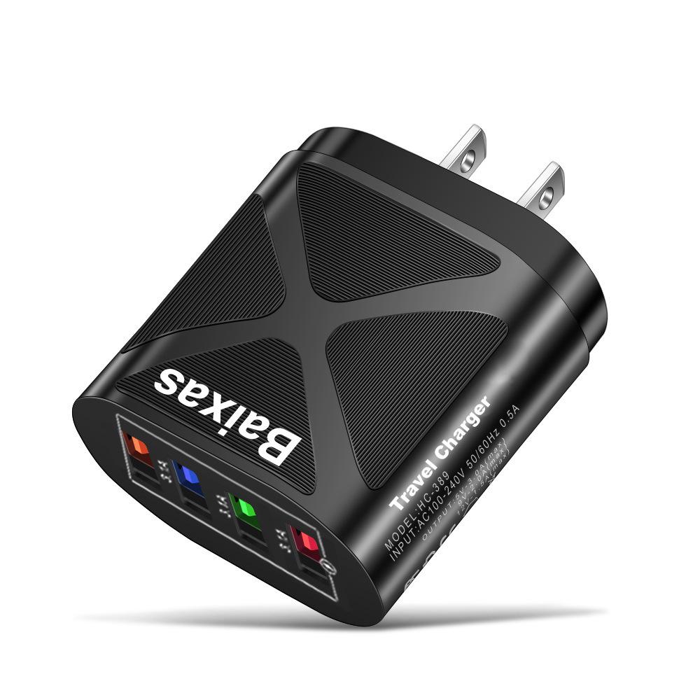

4-Port USB Travel Charger 5V/2.4A Fast Charge - AU/EU/UK/US Plug