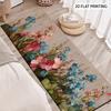 1Pcs Oil-Painted Floral Non-Slip Washable Area Rug Runner for Entryway, Living Room, Bedroom & Patio