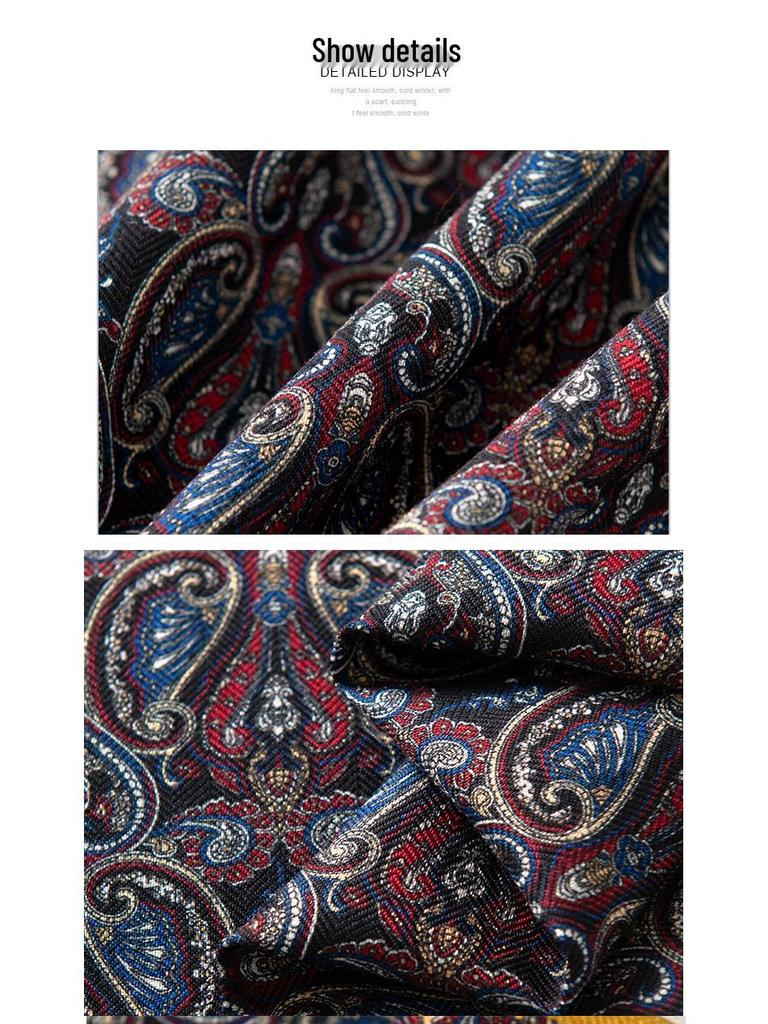 Women's Versatile Autumn Silk Wool Double-Sided Scarf Shawl