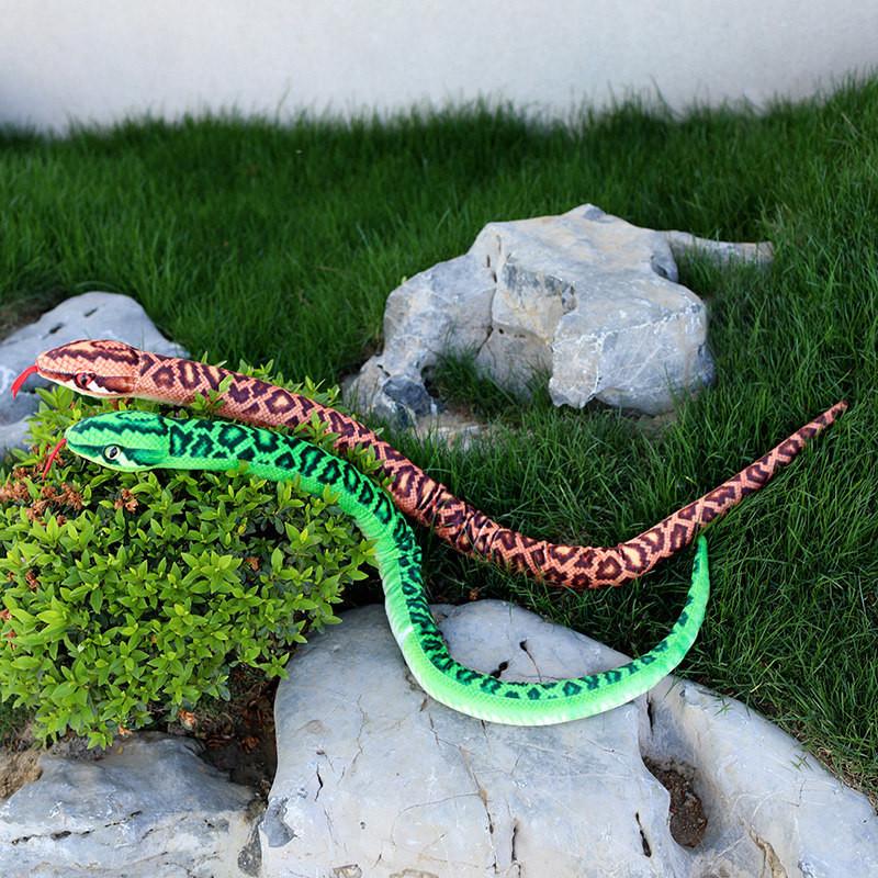 Realistic Large Snake Plush Toy For Kids Soft And Cuddly 120cm Pp Cotton Stuffed Animal