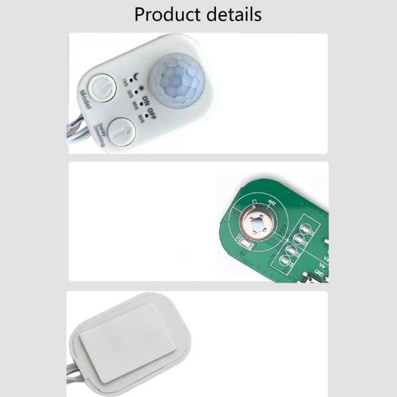Small Motion Detection Switches Flexible Delay Lighting Control 4 Type Low Power Usage Simple to Operate for LED Light