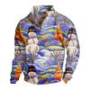 Spring And Autumn Men's Standing Collar Sweatshirt Is Outdoor Casual Sweaters Tops