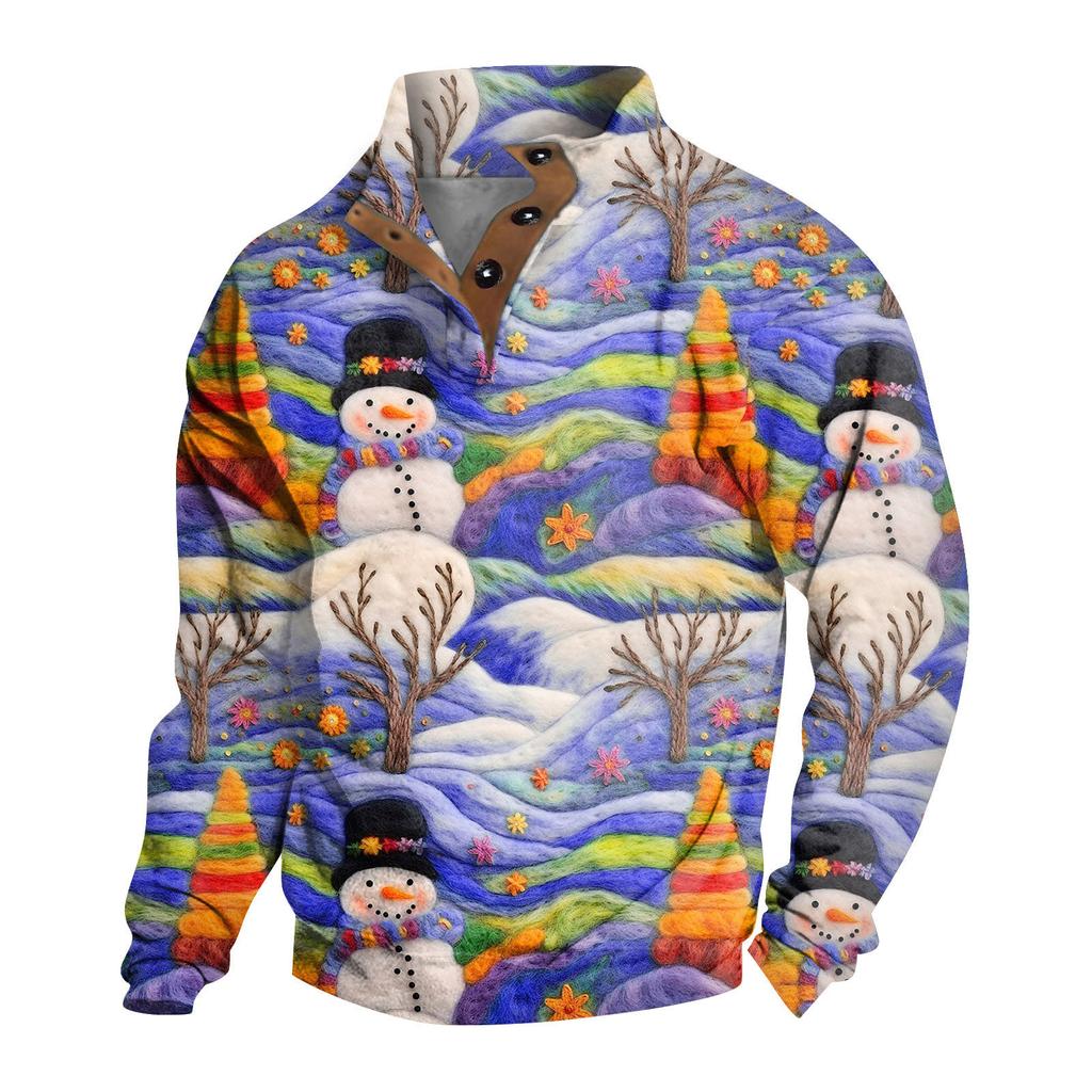 Spring And Autumn Men's Standing Collar Sweatshirt Is Outdoor Casual Sweaters Tops