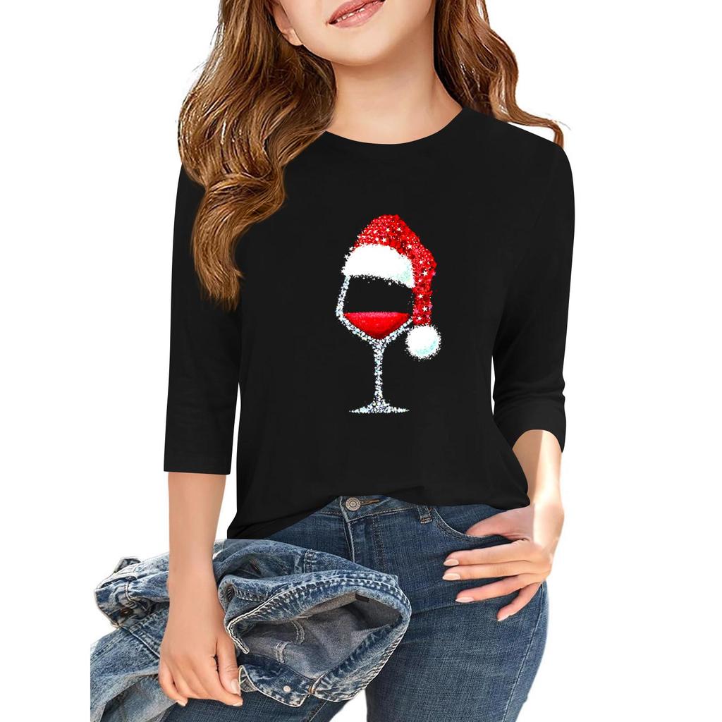 Dětské ležérní tričko s 3/4 rukávem a potiskem ke Dni nezávislosti, s kulatým výstřihem