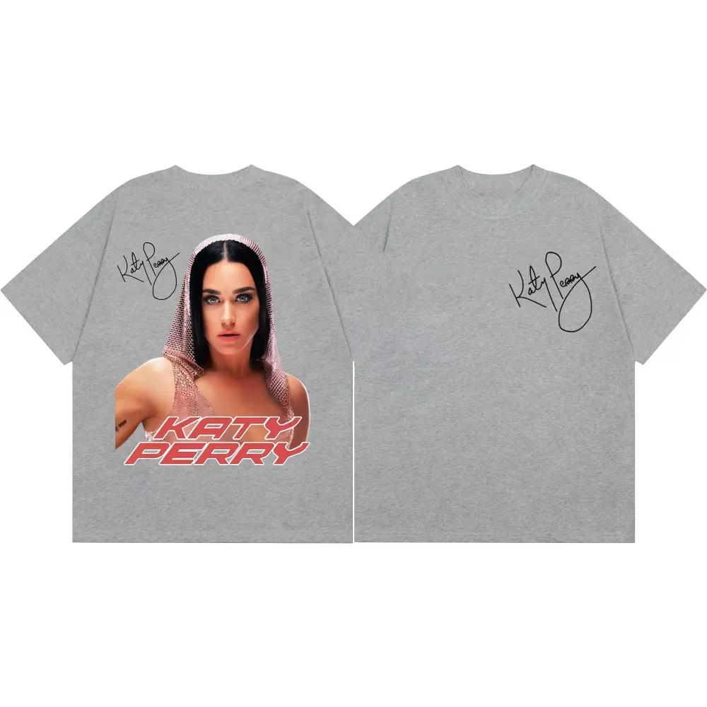 Vintage Washed Katy Perry Lifetimes Tour 2026 American Pop Icon Dance Pop Concert Tour Graphic T-shirt Men Women Printed Tee Summer Casual Fashion