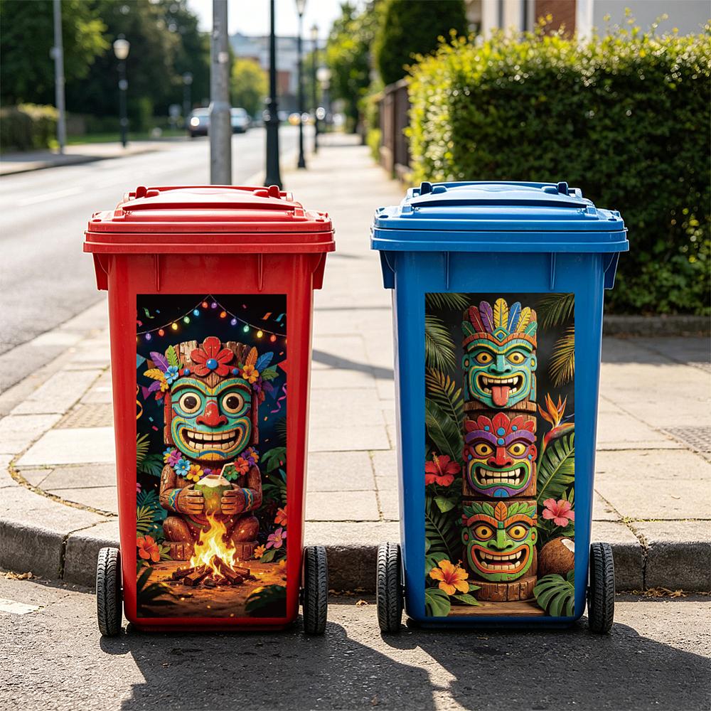 PVC Stickers Self-adhesive Decorative Stickers Decals for Trash Decoration Totem 820x380mm