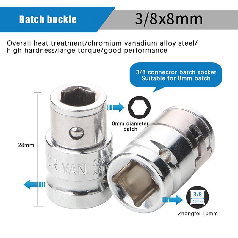 Durable Impact Socket Converter with Hex Shank Bits, Essential for Repair and Replacement Tools.