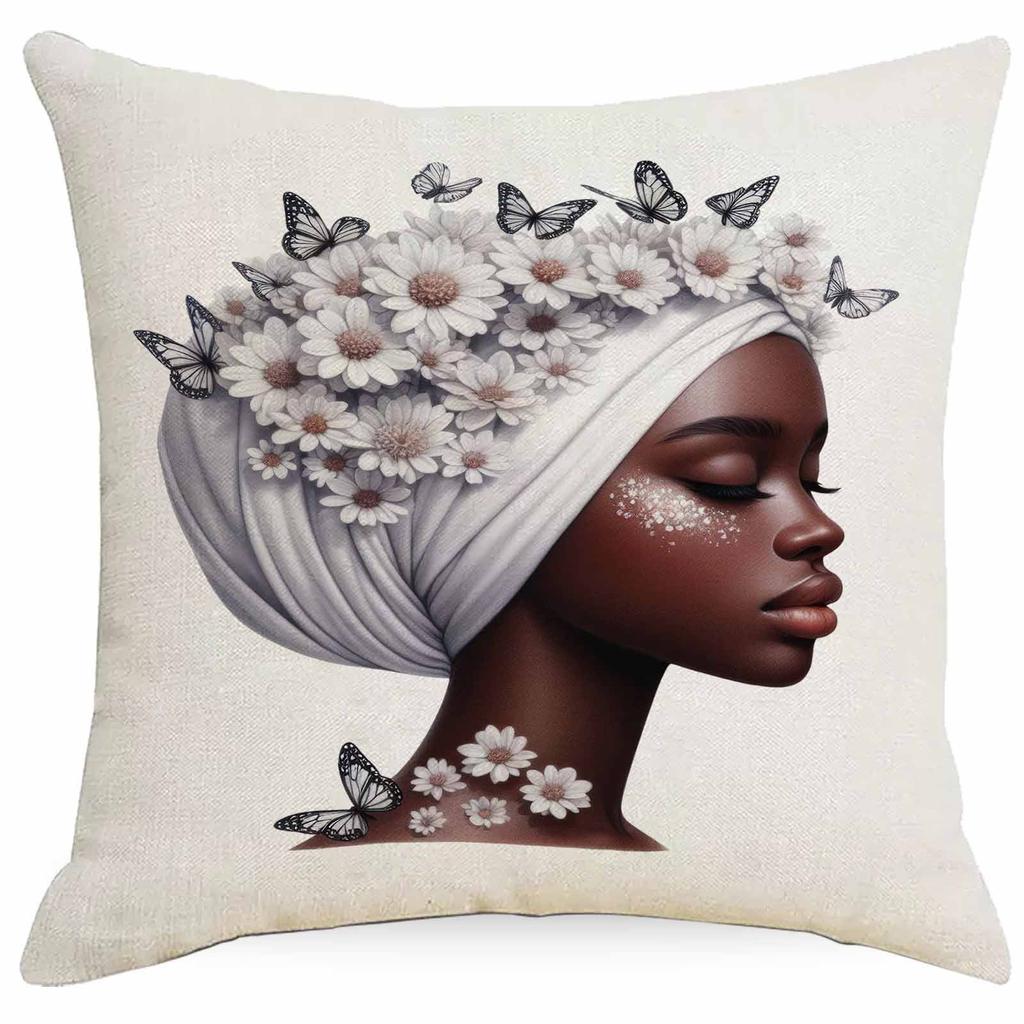 New Colorful Black Girl Pillowcase Home Cushion Pillowcase Sofa Decoration