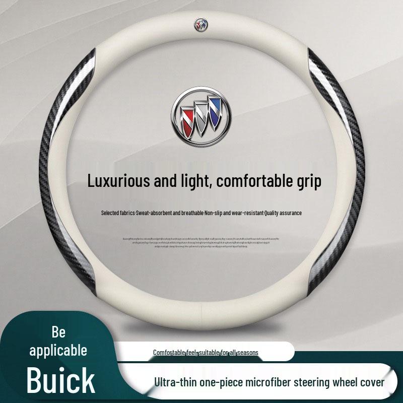Buick Steering Wheel Cover - Genuine Leather for Envision, Regal, LaCrosse, Verano, GL6, Encore