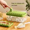 Silicone Ice Cube Tray Mold With Lid Shovel Storage Box One Click Ice Maker Dishwasher Safe Easy Clean Kitchen Bar Accessories