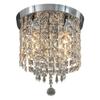 Golden Ceiling Light Hanging Crystal Ceiling Lamp for Home Decor Surface Mounted Bulb Replacable Indoor Lighting Fixture