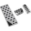 3 Pcs Automatic Foot Pedal Pads Foot Accelerator Pedal Covers for Jeep Grand Cherokee 2023 Aluminum Alloy Silver Tone