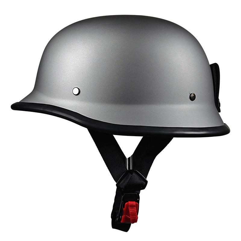 German Crafted Vintage Steel Cruiser Helmets | Half Face Unisex Motorcycle Helmets | DOT Certified for Reliable Protection