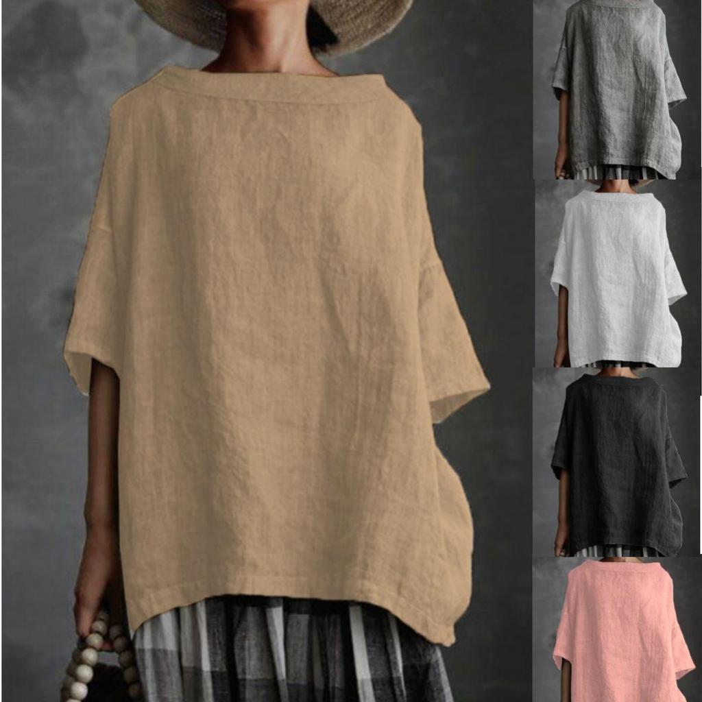 Damen Freizeit Cardigan Hemd aus Baumwolle und Leinen - Einfarbige, Doppeltasche, Langarm, 7 Farben, 8 Größen