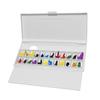 24 Fächer faltbare Malpalette Box Weiß Aquarell Mischschale Outdoor Feld Malerei
