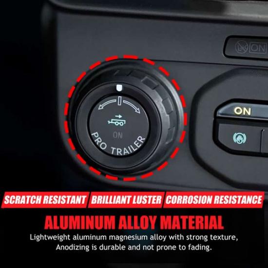 Blue Center Console Knob Ring Push Start Button Trim For Ford Maverick 2025