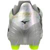 Mizuno Alpha 2 PRO Soccer White with Silver Size 2E Cleats, Wide, Lightweight, Rugby, Iridescent, 26.5 cm,