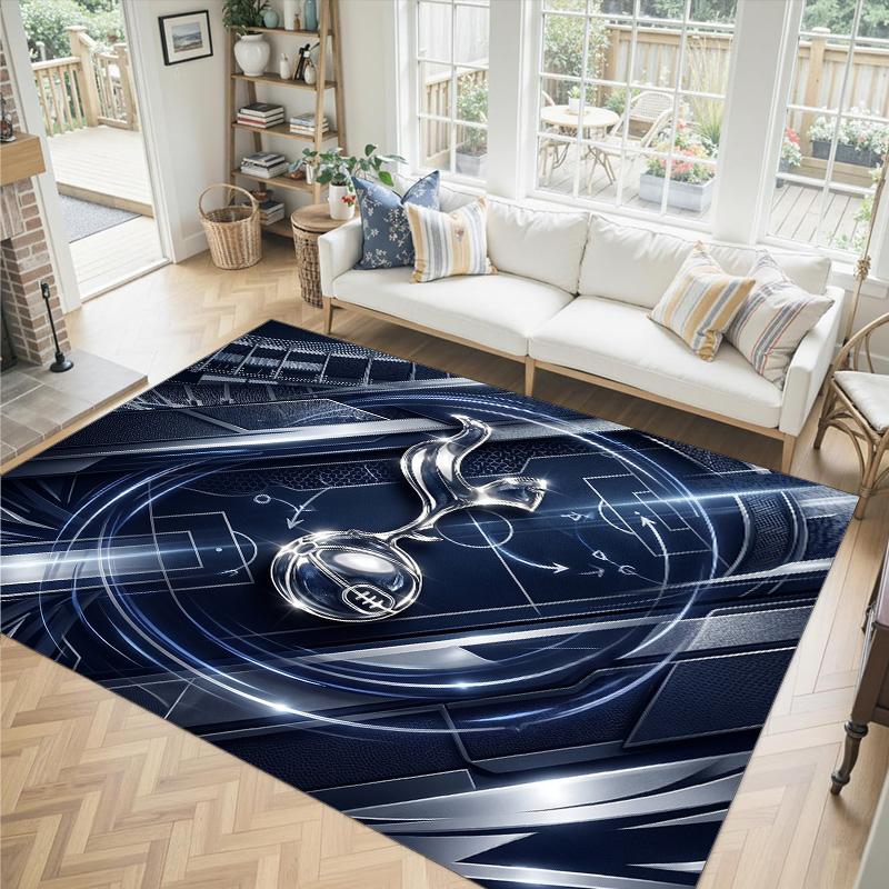 Tottenham Hotspur Design Crystal Velvet Carpet Cozy Non?Slip Printed Rug For Bedroom Living Room Entrance