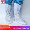 Blue & White Anti-static High-top Work Shoes with Soft Sole