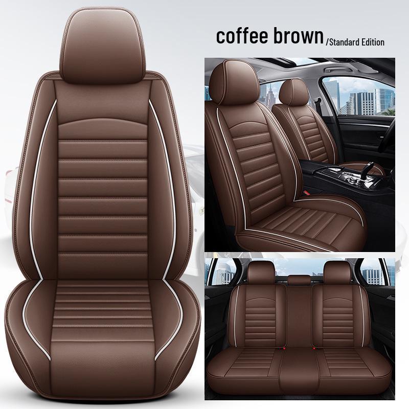 

Premium 5D Leather Car Seat Cushion, Anti-Slip, Universal for 5-Seater Sedans Standard New Four-Line