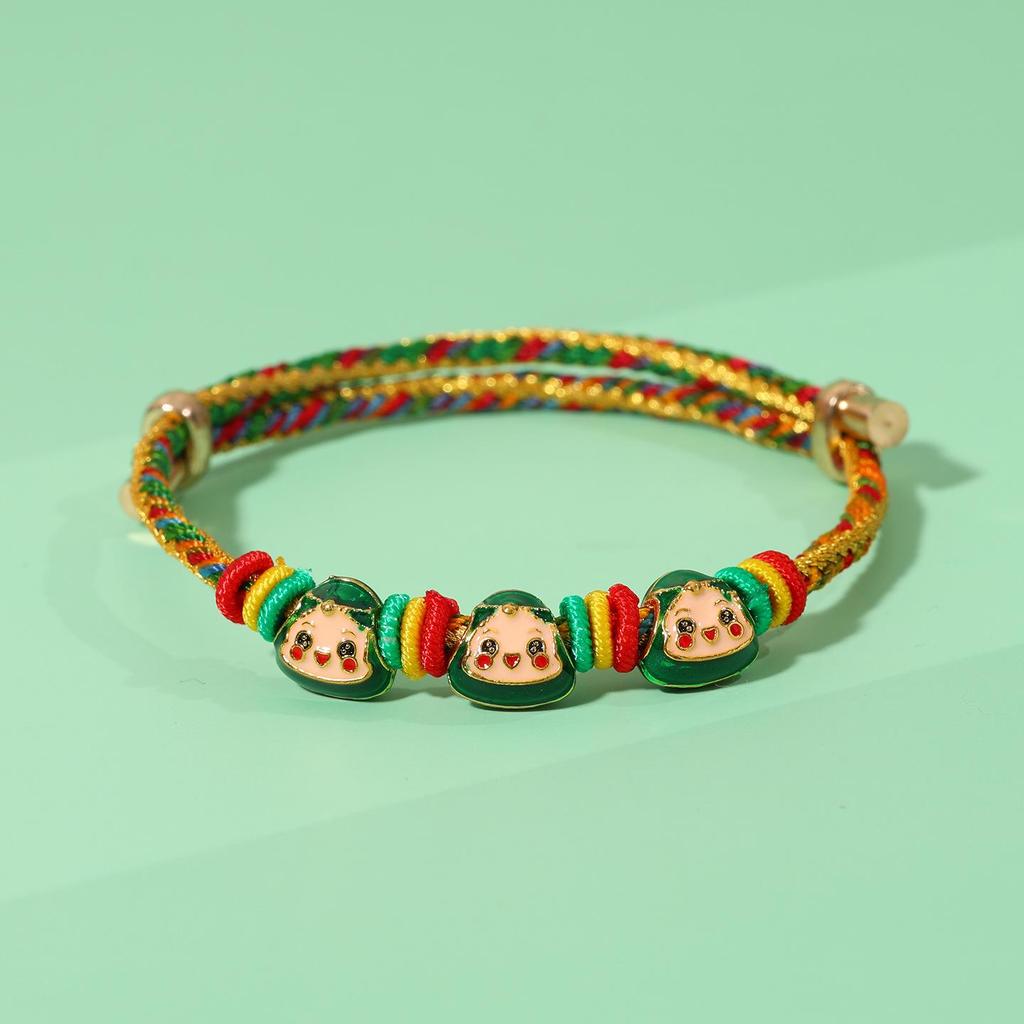 Handmade Five-Color Rope Bracelet for Children - Dragon Boat Festival Zongzi Design