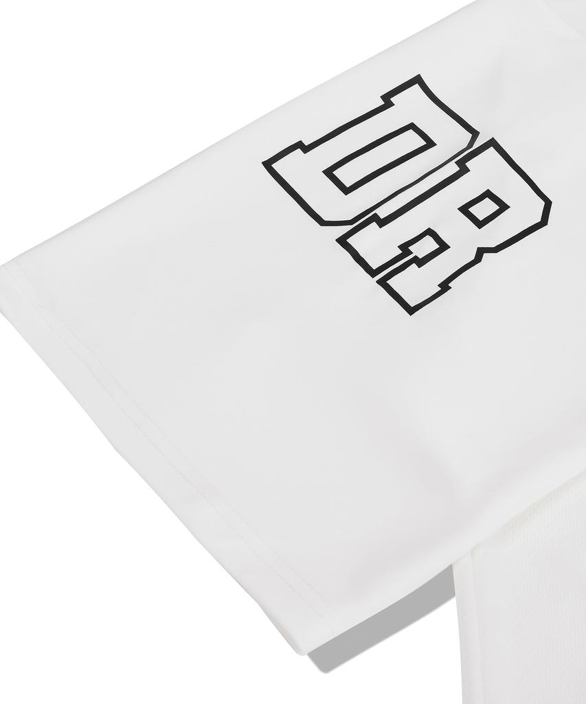 DRIX Maglia Rugby Oversize in Rete Manica Corta_Bianco
