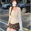 Womens V-Neck Long Sleeve Knit Sweater Loose Fit Solid Color Casual Basic Top Winter