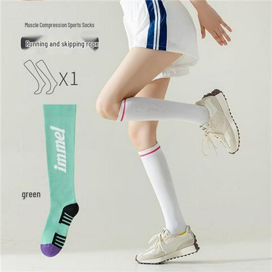 Damen Professionelle Überknie Sport-Socken für Fitness, Laufen und Seilspringen