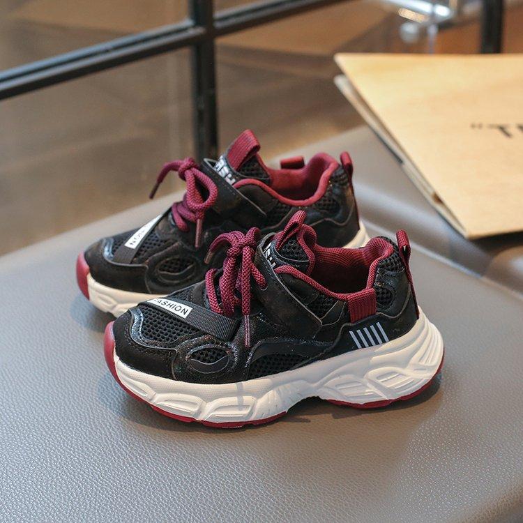 Children's sports shoes 2025 spring new boys' shoes girls' dad shoes mesh casual shoes breathable big children's shoes