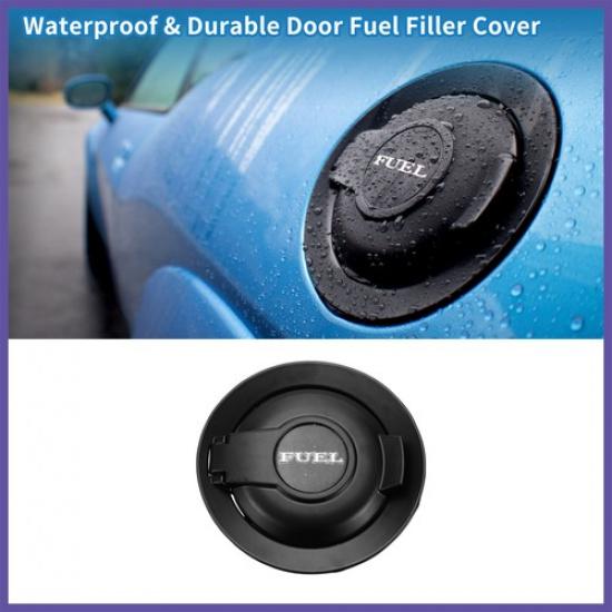 Fuel Filler Door Cover Gas Cap Cover for Dodge Challenger 2008- Black