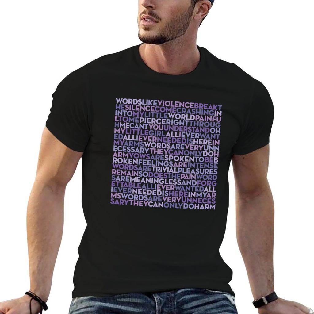 Enjoy The Silence Depeche Mode Songtext V5 T-Shirt Atmungsaktives Basic Baumwoll-T-Shirt