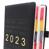 Organizer Notebook, Weekly and Monthly Planner, Faux Leather Cover, Pen Holder, 3”x7”