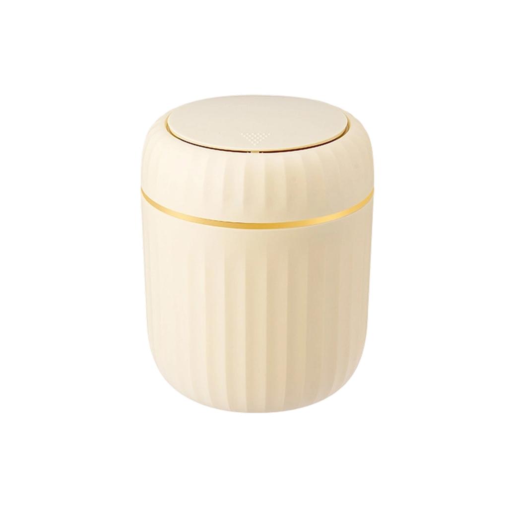 Desktop Small Trash Can Wastebasket Dispenser With Press Type Lid Modern Desk Trash Can For Vanity Dorm Living Room Home