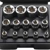 1 Set Female E Torx Socket Set With Case, 1/4, 3/8, 1/2 In. Drive E4-E24 External Torque Star Socket Kit, 14Pcs