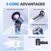 LED Digital Display Small USB Charging Fan Rechargeable Turbo Fan Mini Hand Fan  Women Makeup Tools