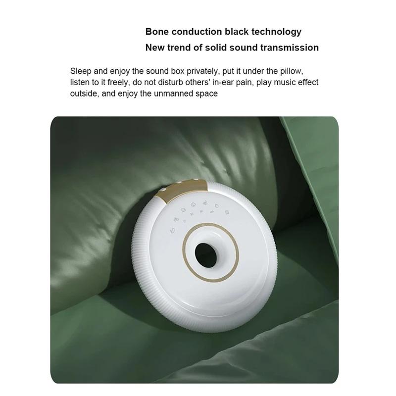 Bone Conduction Sound Box Wireless bluetooth-compatible Portable Speaker Stereo Bass Under Pillow Improve Sleep Travel Use