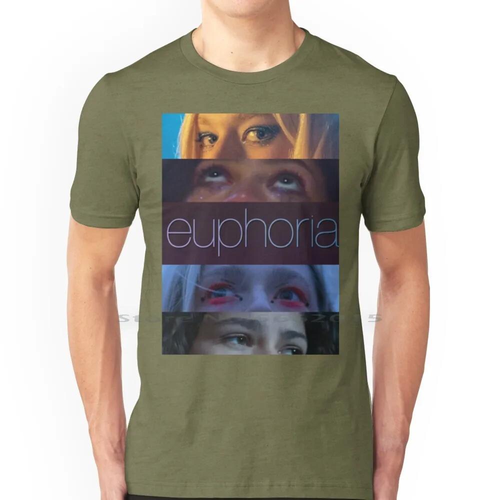 Euphoria T Shirt 100 Cotton Euphoria Eyes Looking Directions Movie Tv Show Cinema Color Zendaya Rue Bennett Hunter Schafer