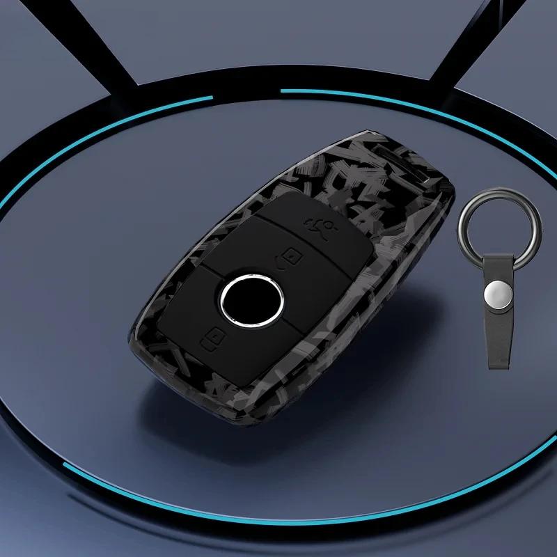 Abs Carbon Fiber Car Key Case Cover Shell For Mercedes Benz A C E S G Class Glc Cle Cla Glb Gls W177 W205 W213 W222 X167 Amg Fob